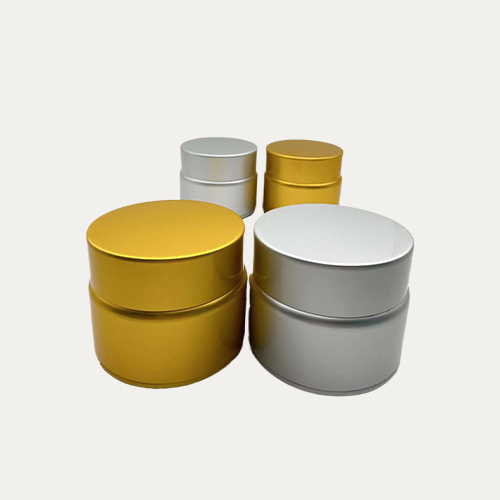 亚银亚金三件套铝膏霜瓶