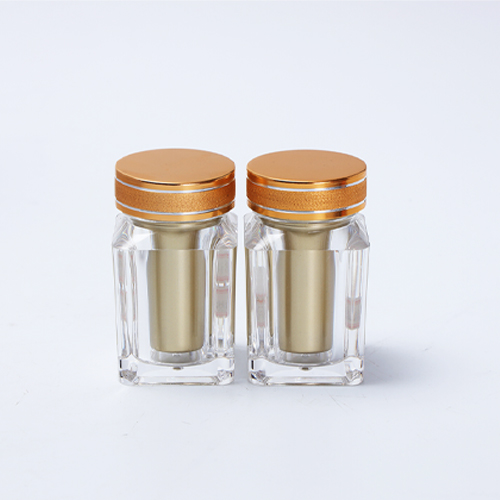 塑料亚克力瓶+铝盖(沙金盖)